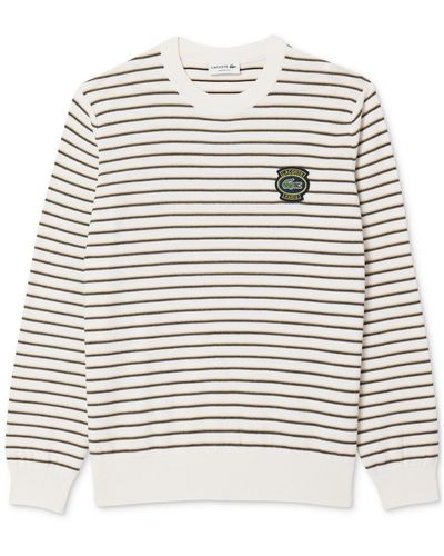 Lacoste Classic-fit Striped Crewneck Sweater - Multicolor