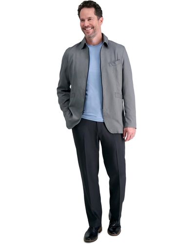Haggar Premium Comfort Stretch Classic-fit Solid Flat Front Dress Pants - Multicolor