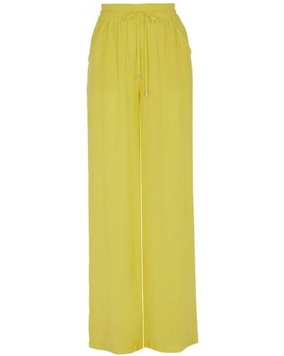 Nocturne High-waisted Wide-leg Pants - Yellow