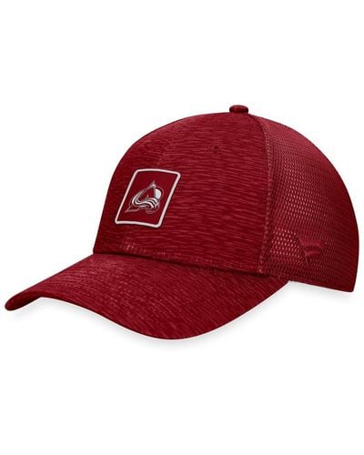 Fanatics Branded Burgundy Colorado Avalanche Authentic Pro Road Trucker Adjustable Hat - Red