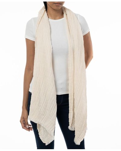 Style & Co. Textured Linen-look Scarf - White