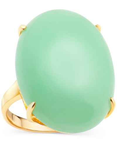Macy's Dyed Jade Cabochon Ring - Green
