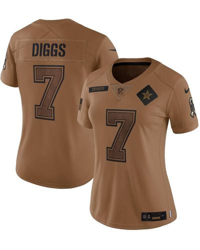 Nike Trevon diggs Distressed Dallas Cowboys 2023 Salute To Service Limited Jersey - Brown