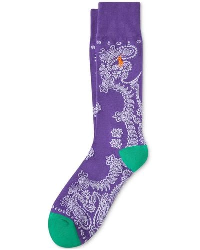Polo Ralph Lauren Bandana-print Slack Socks - Purple