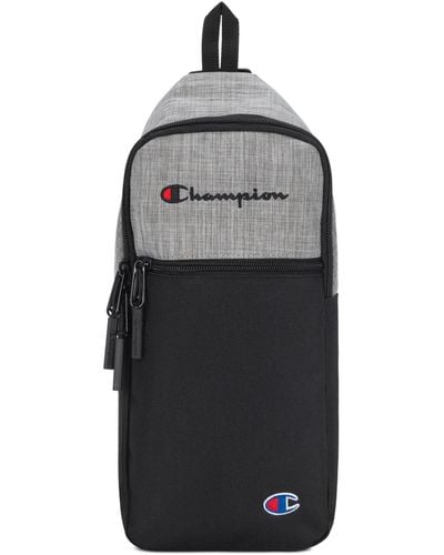 Champion Command Logo Zip Sling Bag - Gray