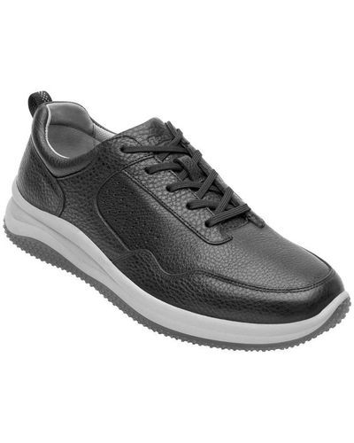 flexi Men ́s Leather Casual Sneakers - Gray