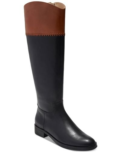 Jack Rogers Adaline Whip-stitch Riding Boots - Black