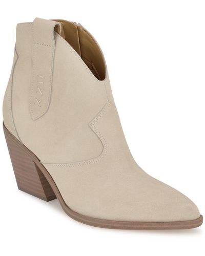 Nine West Fainay Western Bootie - Natural
