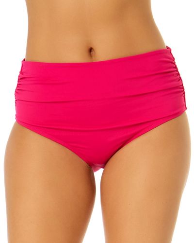 Anne Cole High-waist Bikini Bottoms - Pink