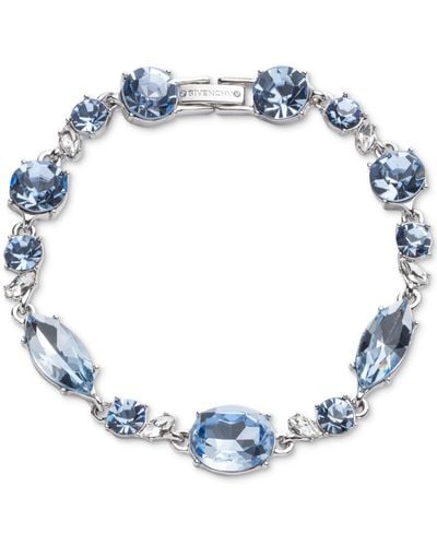 Givenchy Crystal Stone Link Flex Bracelet - Blue