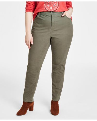 Style & Co. Plus Size High-rise Straight-leg Jeans - Natural