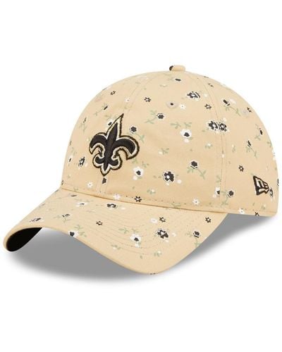 KTZ New Orleans Saints Floral 9twenty Adjustable Hat - Natural