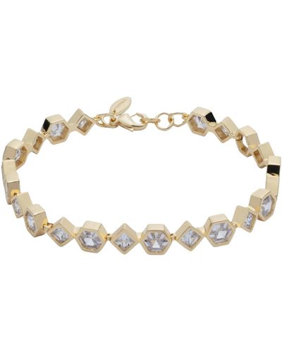 Bonheur Jewelry Milou Bezel Set Crystal Bracelet - Metallic