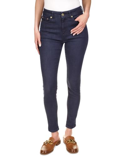 Michael Kors Selma High-rise Straight-leg Skinny Jeans - Blue
