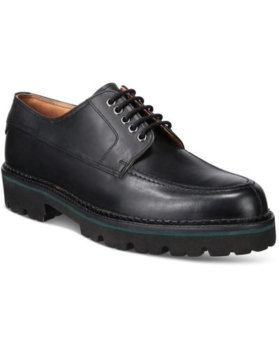 Ted Baker Waxy Leather Lug Sole Derby Shoes - Black