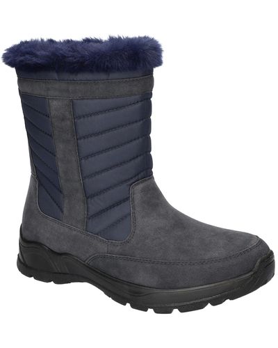 Easy Street Frazer Slip Resistant And Waterproof Side Zip Boots - Blue