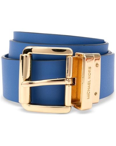 Michael Kors Michael Reversible Leather Belt - Blue