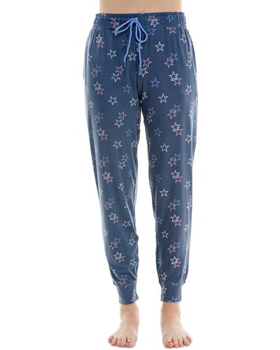 Roudelain Printed jogger Pajama Pants - Blue