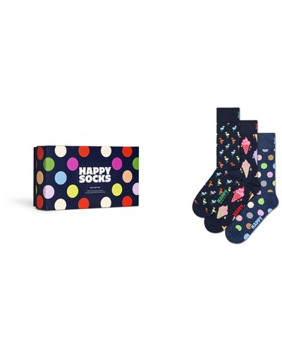 Happy Socks 3-pack Socks Gift Set - Blue