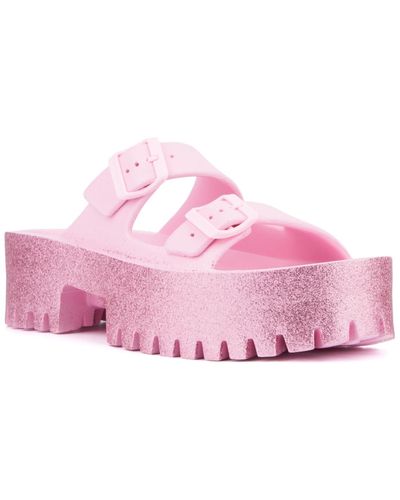 Olivia Miller Sparkles Slide Sandal - Pink