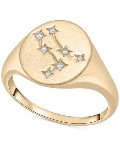 Wrapped in Love Diamond Gemini Constellation Ring (1/20 Ct. T.w. - Metallic
