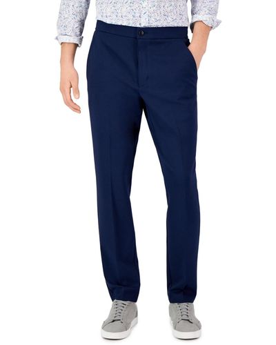 Alfani Modern Knit Suit Pants - Blue