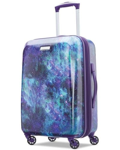 American Tourister Moonlight 21" Hardside Expandable Carry-on Spinner Suitcase - Blue