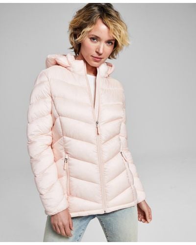 Charter Club Packable Hooded Puffer Coat - Natural