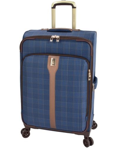London Fog Brentwood Iii 29" Expandable Spinner Soft Side, Created For Macy's - Blue