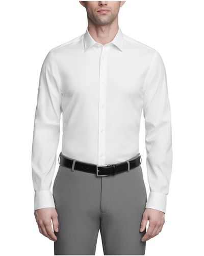 Calvin Klein Refined Slim Fit Stretch Dress Shirt - White