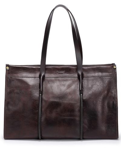 Old Trend Genuine Leather Spring Hill Duffel Bag - Black