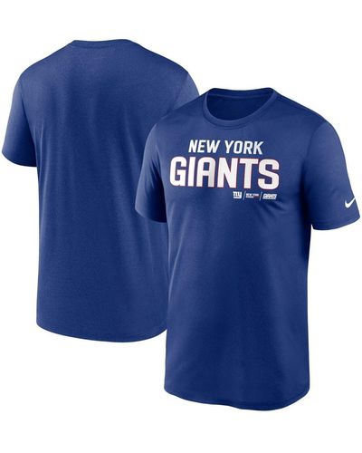 Nike New York Giants Legend Community Performance T-shirt - Blue