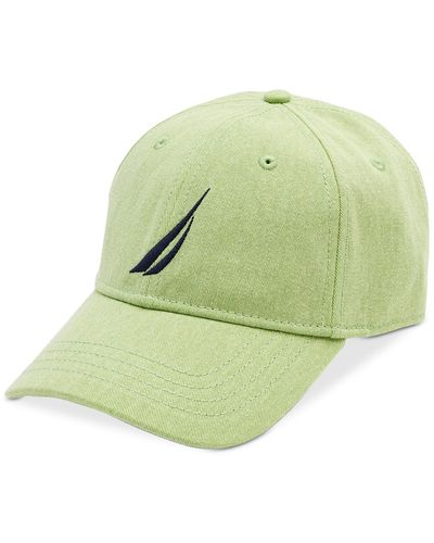 Nautica Classic Logo Adjustable Cotton Baseball Cap Hat - Green