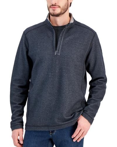 Tommy Bahama Bayview Reversible Quarter-zip Sweater - Blue