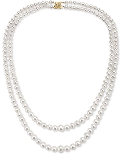 Effy Effy® Cultured Freshwater Pearl (5mm) 19" Layered Necklace - White