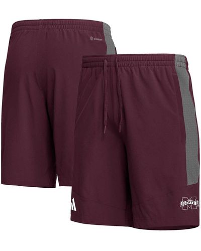 adidas Mississippi State Bulldogs Aeroready Shorts - Purple