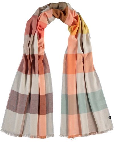 Fraas Box Check Scarf - Red