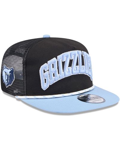 KTZ Black/light Blue Memphis Grizzlies Throwback Team Arch Golfer Snapback Hat