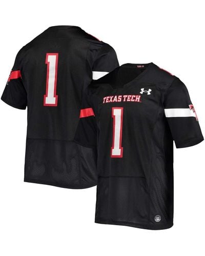Under Armour #1 Texas Tech Red Raiders Team Premier Football Jersey - Black