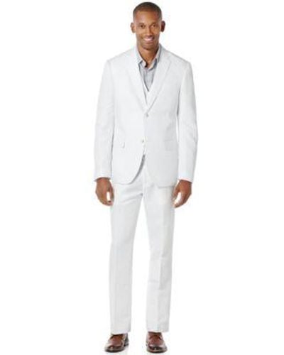 Perry Ellis Linen Suit Separates - White