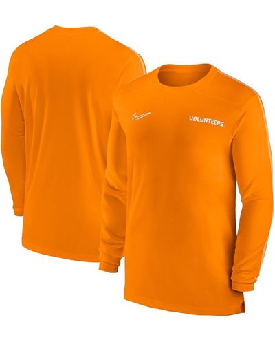Nike Tennessee Volunteers 2024 Sideline Coach Uv Performance Long Sleeve T-shirt - Orange