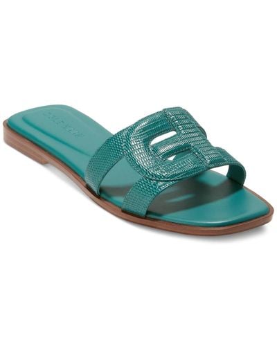 Cole Haan Chrisee Flat Sandals - Green