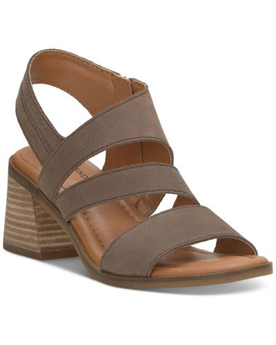 Lucky Brand Rhodette Block-heel Dress Sandals - Brown