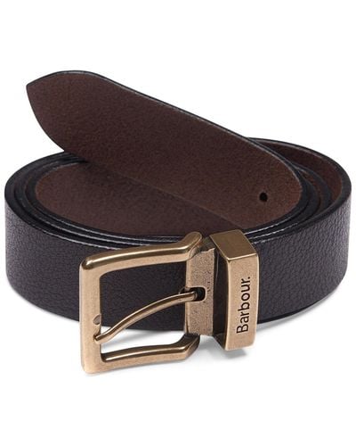 Barbour Blakely Leather Belt - Black