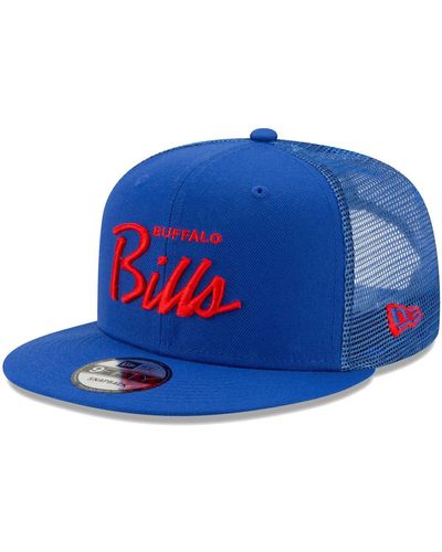 KTZ Buffalo Bills Script Trucker 9fifty Snapback Hat - Blue