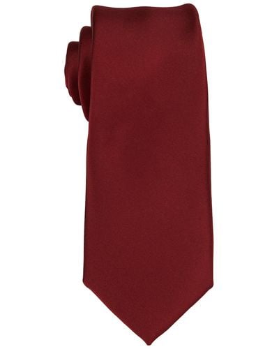 Con.struct Satin Solid Tie - Red