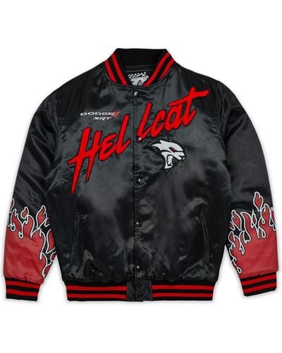 Reason Dodge Hellcat Flame Varsity Jacket - Black