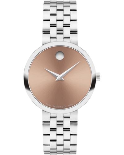 Movado Museum Classic Swiss Quartz Stainless Steel 29.9mm Watch - White
