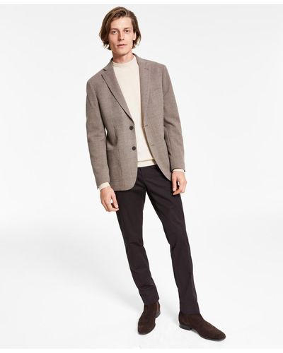 Calvin Klein Slim-fit Wool Textured Sport Coat - Brown