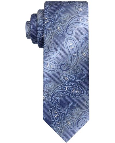 Van Heusen Shimmering Paisley Tie - Blue